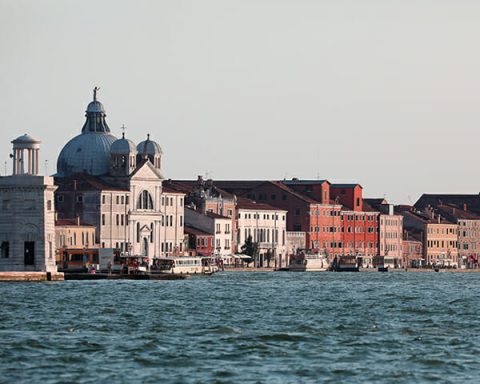 Framed photo of colorful buildings in Venice, Italy taken by Photographer Scott Allen Wilson