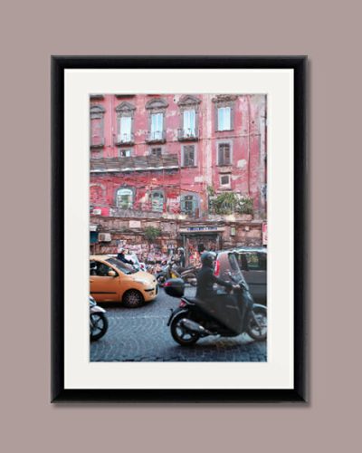 Artistic color framed print of the chaos that is Naples, Italy taken by Photographer, Scott Allen Wilson