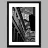 Black and white photo of the Duomo in Florence, Italy by Photographer Scott Allen Wilson taken in a hidden side street.