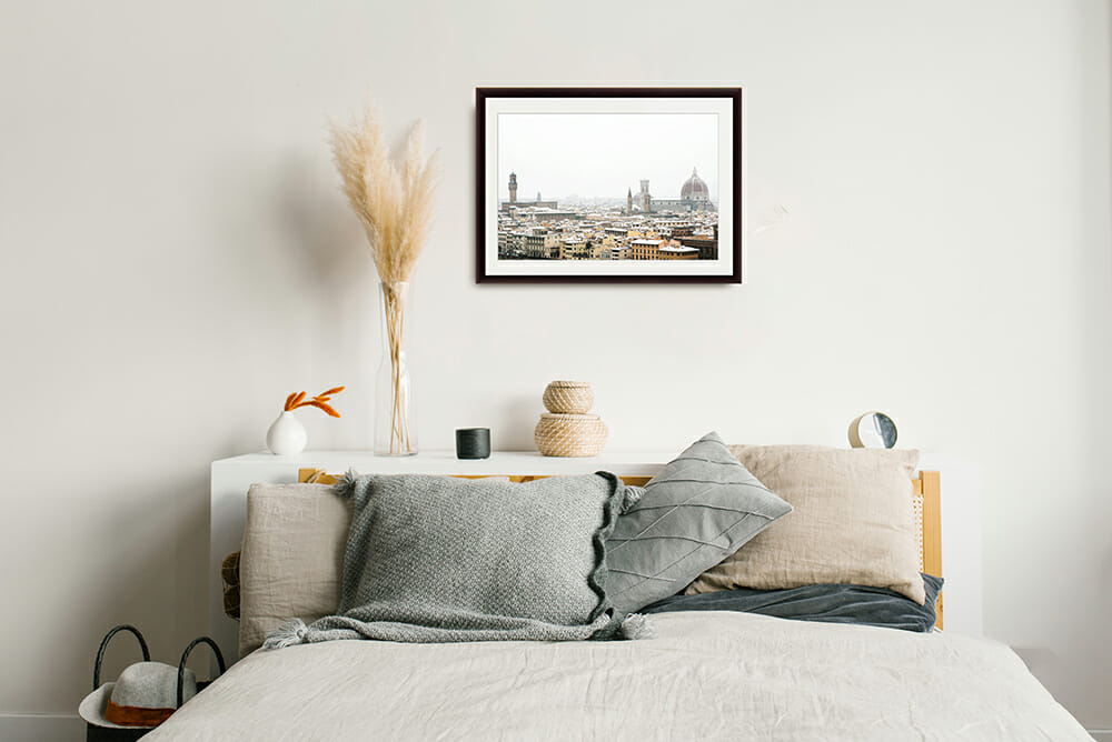 Landscape filled with snow taken by Photographer, Scott Allen Wilson, overlooking Florence, Italy.