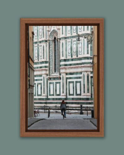 Wood framed print of a sight of the Cattedrale of Santa Maria del Fiore in Florence, Italy. Created by Photographer Scott Allen Wilson.