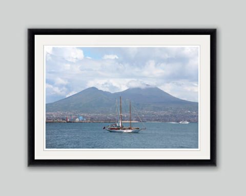 Mount Vesubio framed print in color taken in Naples Italy by Photographer Scott Allen Wilson