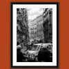 Framed print of car crush black and white taken in Naples Italy by Photographer Scott Allen Wilson