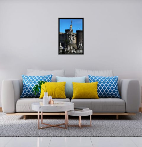 Design inspiration blue and gray with color print taken in Naples Italy by Photographer Scott Allen Wilson