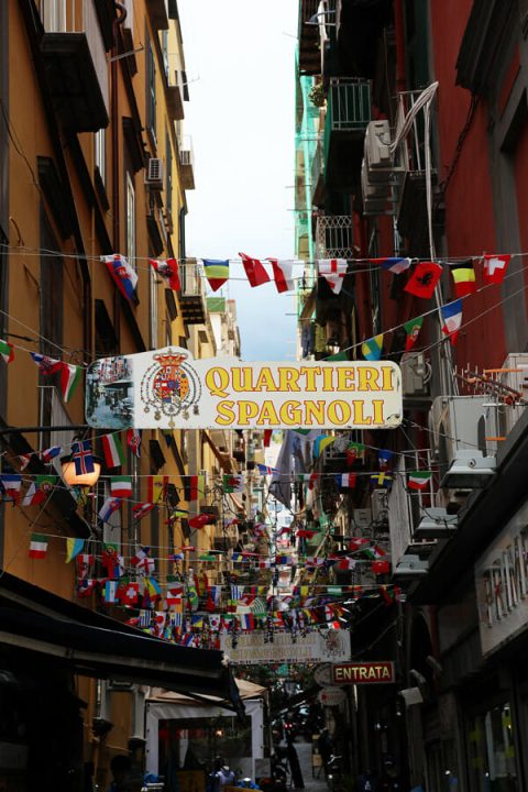 Vibrant streets of the Spanish Quarter in Naples, Italy taken by Photographer Scott Allen Wilson