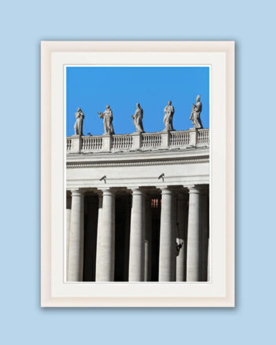 Framed elegant print of St. Peter’s Basilica taken by Photographer Scott Allen Wilson in Rome, Italy.