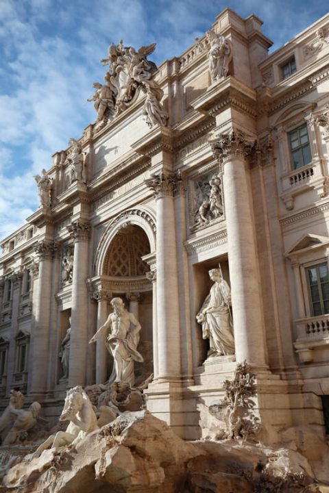 Beautiful portrait print of Trevi Fountain taken by Photographer Scott Allen Wilson in Rome, Italy