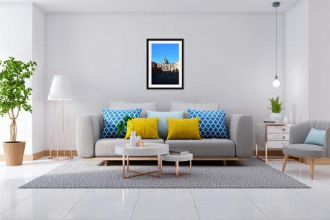 Gray and blue decoration inspiration with vibrant colors in Photographer Scott Allen Wilson's Framed print taken in Rome, Italy