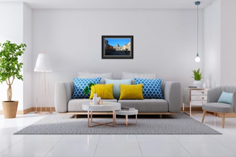 Gray and blue decoration inspiration with vibrant colors in Photographer Scott Allen Wilson's Framed print taken in Rome, Italy