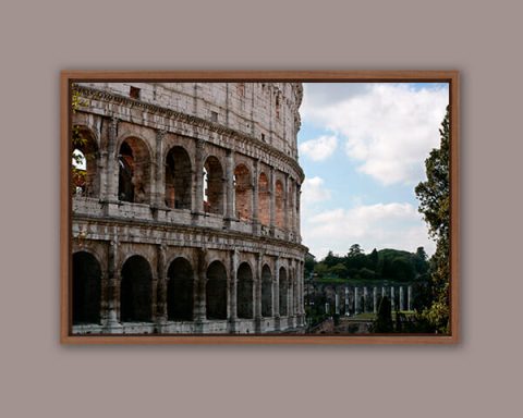 Framed photo of roman Colosseum taken in Rome Italy by Photographer Scott Allen Wilson