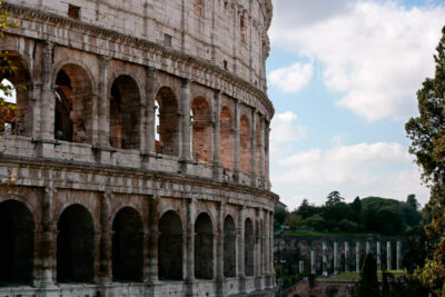 Architecture photography of Roman Colosseum at letf taken by Photographer Scott Allen Wilson