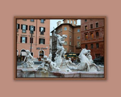 Framed photo of Fontana dei Calderari located at Piazza Navona, taken by Photographer Scott Allen Wilson in Rome Italy.