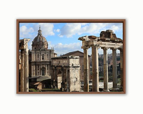 Framed color print taken by Photographer Scott Allen Wilson in Rome, Italy, of the Roman Forum