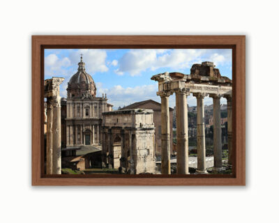 Framed color print taken by Photographer Scott Allen Wilson in Rome, Italy, of the Roman Forum