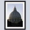 Soft colored framed print of St. Peter's Basilica dome taken in Rome, Italy by Photographer Scott Allen Wilson