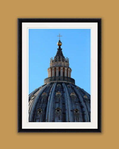 Colorful print of the dome of St. Peter's Basilica taken by Photographer Scott Allen Wilson in Rome, Italy