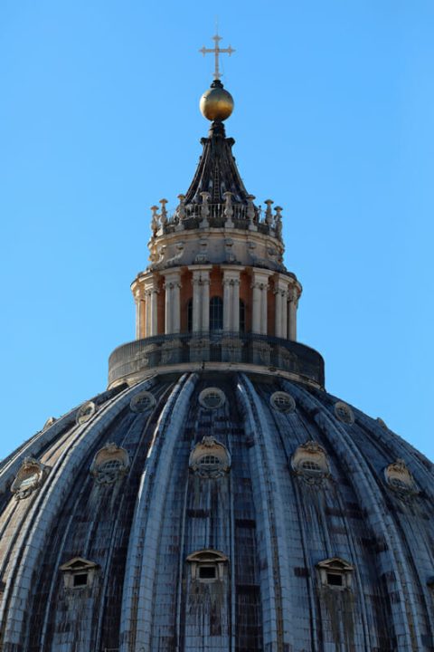 Colorful artistic photograph showing each detail of the dome of St. Peter's Basilica taken by Photographer Scott Allen Wilson in Rome, Italy