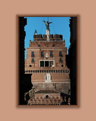 Architecture framed print of Castel Sant'Angelo located in Rome Italy, Michael the Archangel on top, taken by Photographer Scott Allen Wilson