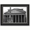 Black and white framed print taken by Photographer Scott Allen Wilson in Rome, Italy, of the Pantheon.