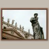 Framed color print of St Peter's statue in front of St Peter's Basilica, taken by Photographer Scott Allen Wilson in Rome, Italy