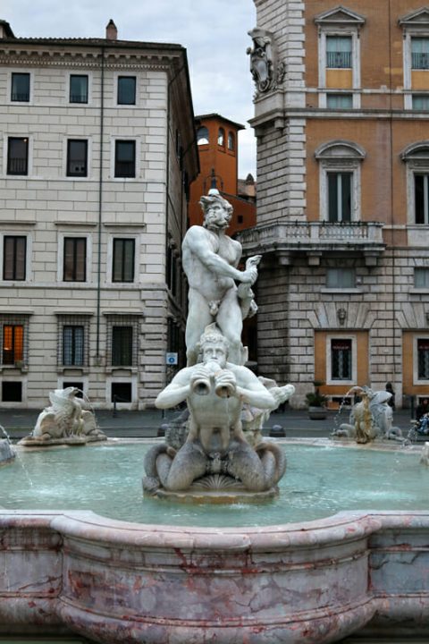 artistic photography of Fontana del Moro, located at Piazza Navona in Rome, Italy, taken by Photographer Scott Allen Wilson.