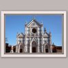 White framed print of Santa Croce church in Florence, Italy taken by Photographer Scott Allen Wilson