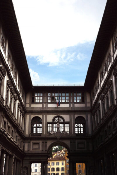 Symmetric photo of The Uffizi Gallery taken in Florence, Italy by Photographer Scott Allen Wilson