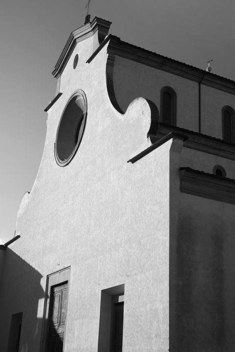 Black and white architecture photo taken by Photographer and Digital Artist, Scott Allen Wilson in the Basilica di Santo Spirito, located in Florence, Italy.