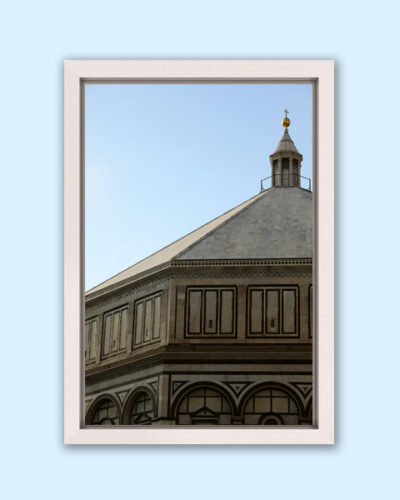 Framed photograph captured by Photographer and Digital Artist, Scott Allen Wilson showing the details of the Baptistry of St. John located in Piazza del Duomo in Florence, Italy.