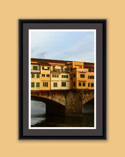 Framed print of a close view of Ponte Vecchio located in Florence, Italy by Photographer Scott Allen Wilson.