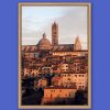 Wooden framed print of a sunset overview of Siena, Italy by Photographer Scott Allen Wilson