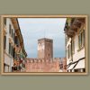 Framed print taken by Photographer Scott Allen Wilson of the tower of Castelvecchio Museum located in Verona, Italy.