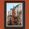 Framed picture of the colorful streets in Verona, Italy captured by Photographer Scott Allen Wilson transmitting the spirit of the city.