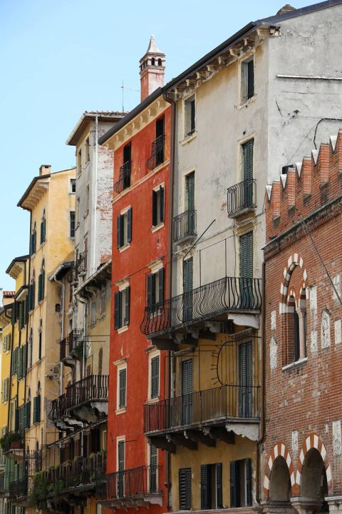 Colorful picture of the streets in Verona, Italy captured by Photographer Scott Allen Wilson showing the spirit of the city.