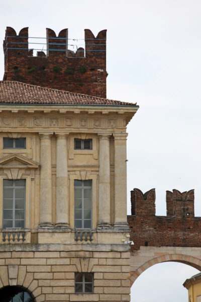 Beautiful print by Photographer Scott Allen Wilson of a corner of Palazzo della Gran Guardia in Verona, Italy.