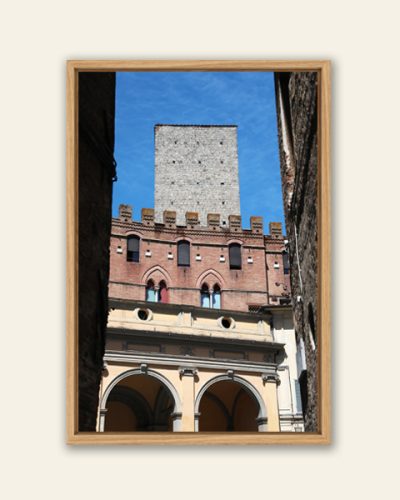 Wooden framed print of the façade of the Duomo Di Siena, Italy taken by Photographer Scott Allen Wilson.