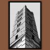 Black and white framed print by Photographer Scott Allen Wilson who captured the symmetry of the campanile of the Duomo di Siena.