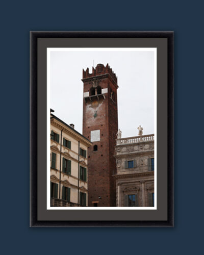 Framed photo of Torre del Gardello in a corner taken by Photographer Scott Allen Wilson in Verona, Italy.