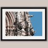 Color framed print of animal gargoyles adorning the right side of the Duomo Di Siena in Italy taken by Photographer Scott Allen Wilson