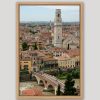 Wooden framed photo of a beautiful landscape view of Verona, Italy taken by Photographer Scott Allen Wilson.