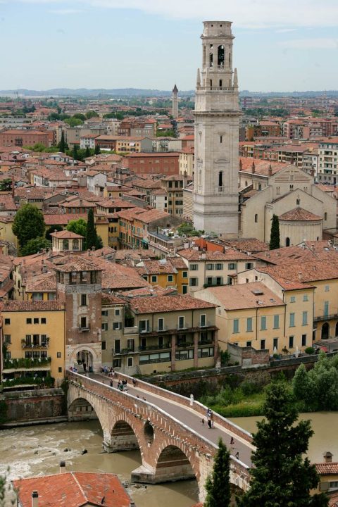Artistic photo of a beautiful landscape view of Verona, Italy taken by Photographer Scott Allen Wilson.