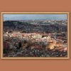 Wooden framed print of an amazing overview of Naples, Italy with a ray of light running through captured by Photographer Scott Allen Wilson