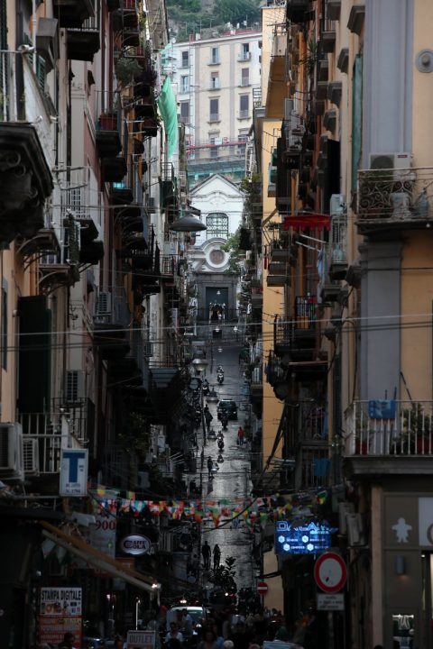Artistic photo of Via Pasquale Scura located in the historic cask of Naples, Italy taken by Photographer Scott Allen Wilson