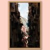 Framed photo of the dome of Galleria Umberto I between a narrow street in Naples, Italy taken by Photographer Scott Allen Wilson