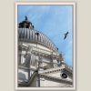 Elegant white framed print of Santa Maria Della Salute taken by Photographer Scott Allen Wilson in Venice, Italy.