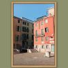 Framed print of pink buildings in a small plaza in Venice, Italy taken by Photographer Scott Allen Wilson