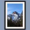 Framed photo of huge mountain peak in the Dolomites, Italy take by Photographer Scott Allen Wilson.