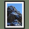 Portrait framed print of a mountain peak in the Dolomites, Italy taken by Photographer Scott Allen Wilson.