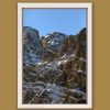 Beautiful white framed close-up of the jagged mountains of the Dolomites, Italy taken by Photographer Scott Allen Wilson.