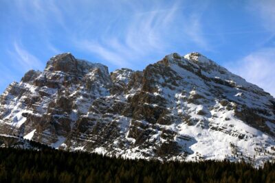 Stunning landscape photography of a snow-capped mountain in the Dolomites, Italy taken by Photographer Scott Allen Wilson.